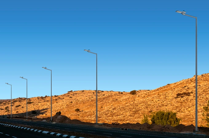 Street Light in Country Road