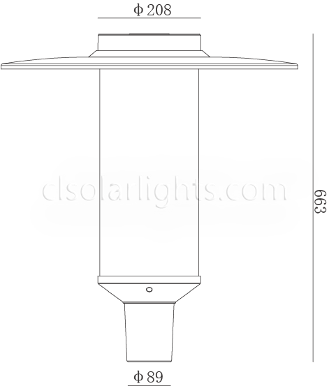 Dimensions of LED Garden Light CL-TYD-004