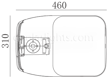 Dimensions of LED Street Light CL-LEDLD-003