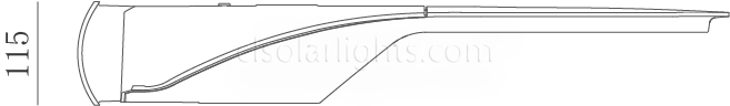 Dimensions of LED Street Light CL-LEDLD-004