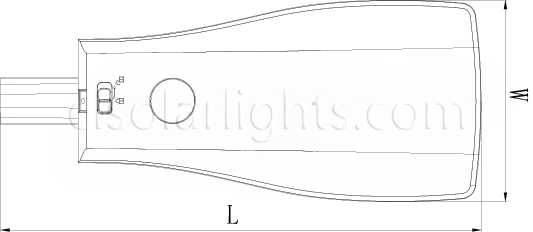 Dimensions of LED Street Light CL-LEDLD-001