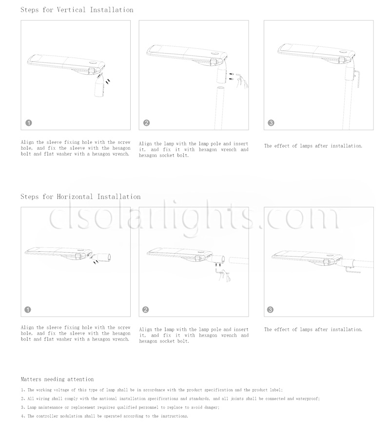 Installation and packaging of LED Street Light CL-LEDLD-005